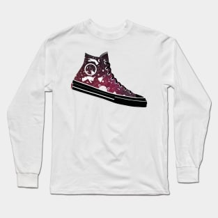 Space Converse Illustration red Long Sleeve T-Shirt